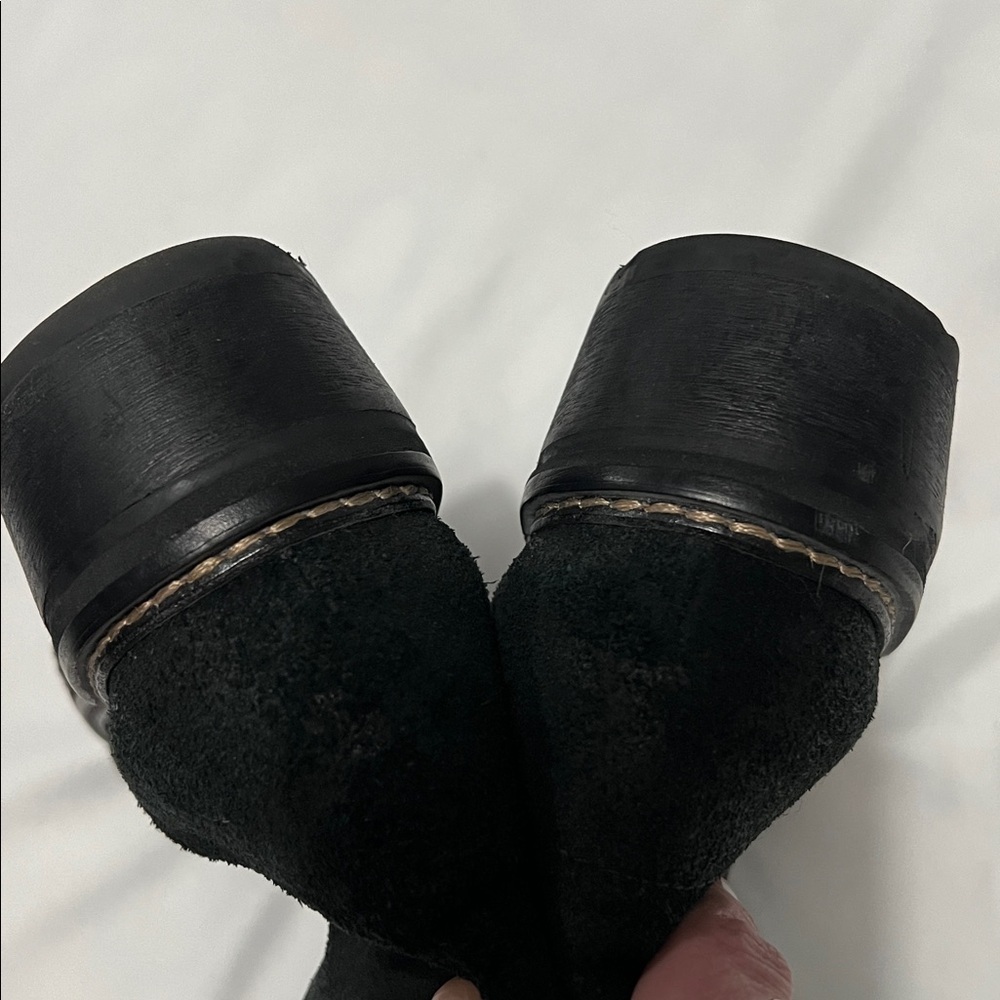Donald J Pliner Black Leather Gita Side Zip Combat Boots - Picture 6 of 12